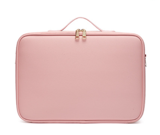 Large Capacity Portable Makeup Bag with Adjustable Dividers